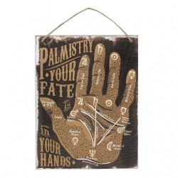 Drewniana Tabliczka Dekoracyjna Palmistry in your Fate
